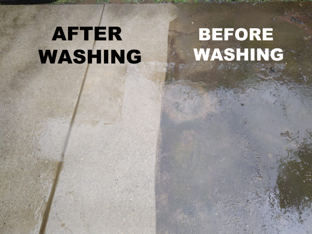 Before and after driveway cleaning Surrey