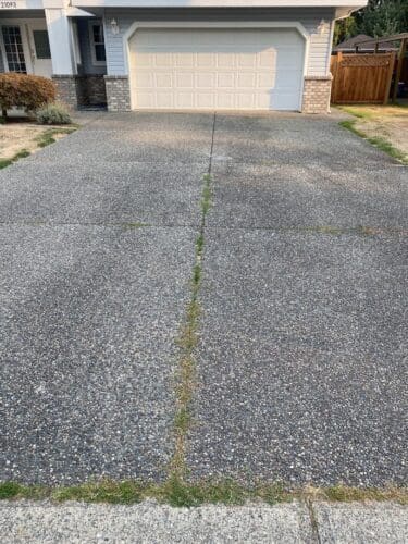 Aggregate pressure washing before
